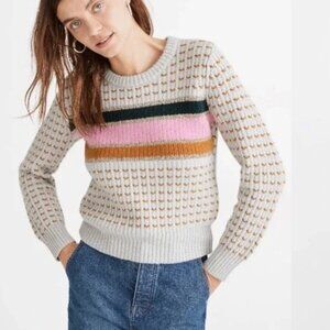 Madewell Striped Barfield Sweater Size M